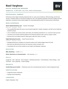 Accent — designed resume template with photo from Get Set Shortlist