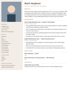 Aside — designed resume template with photo from Get Set Shortlist