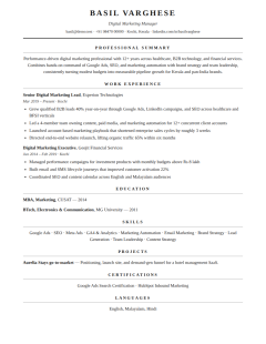Executive — ATS-friendly resume template from Get Set Shortlist