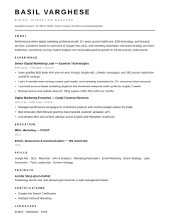 Minimal — ATS-friendly resume template from Get Set Shortlist